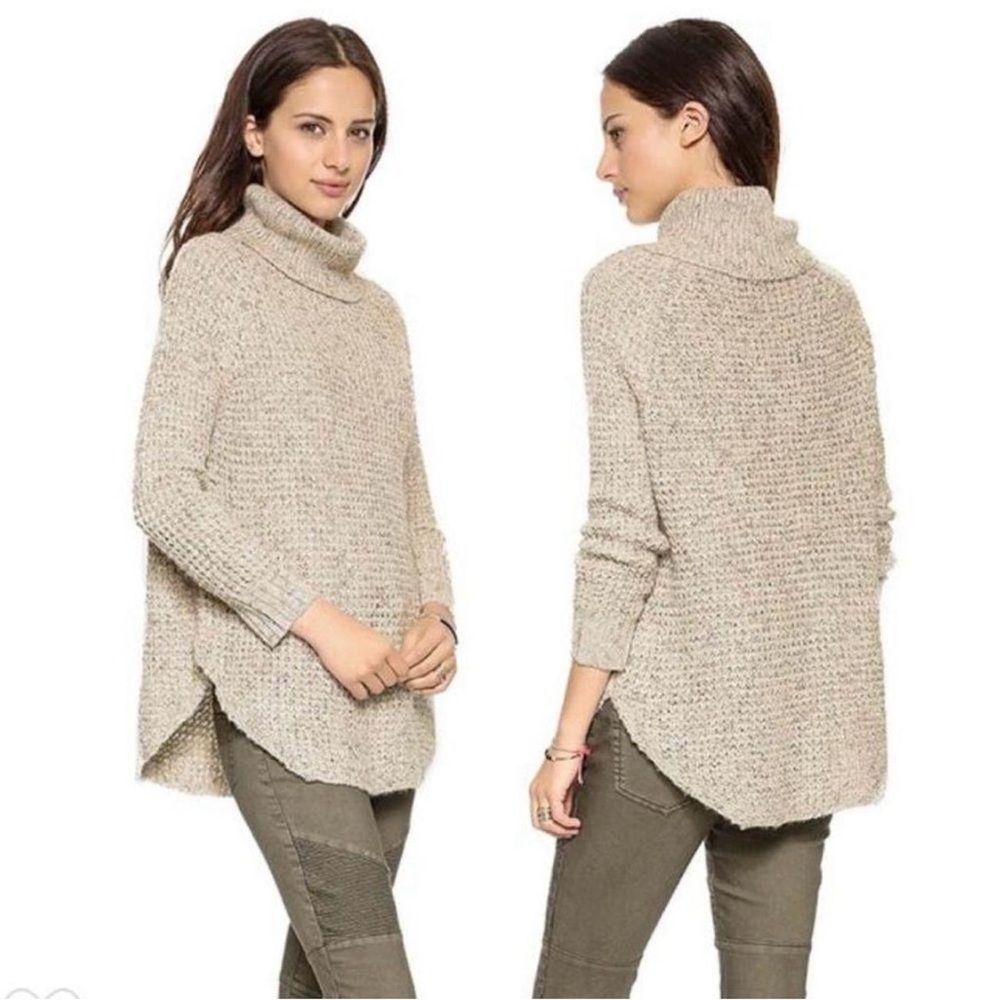 Free People Dylan Tweedy Turtleneck Sweater